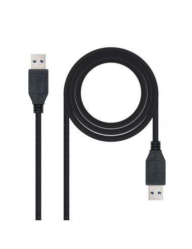 Nanocable cable usb 3.0, tipo a/m-a/m, negro, 1m