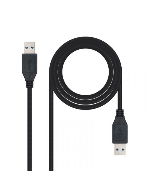 Nanocable cable usb 3.0, tipo a/m-a/m, negro, 1m