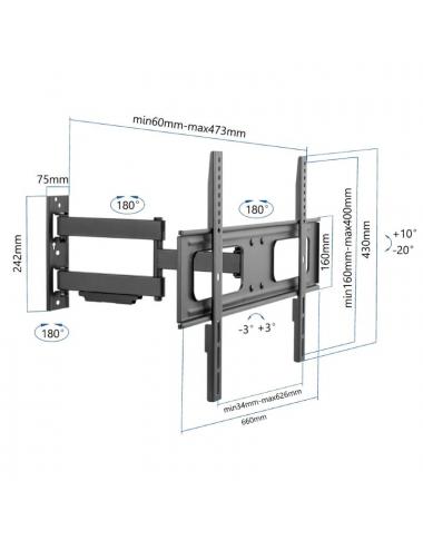 Iggual sptv13 soporte tv pared full 37-75" 50 kg