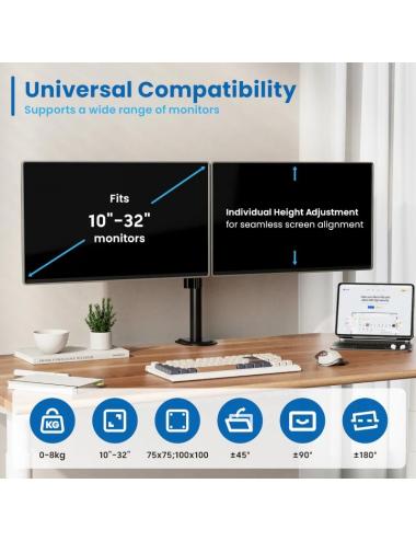 Ewent ew1512 soporte mesa 2 monitor 13-32"