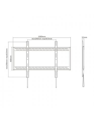 Tooq lp41130f-b soporte pared fijo 60-100" 130kg