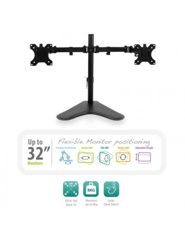Ewent ew1536 soporte sobremesa 2xmonitores 32" ves