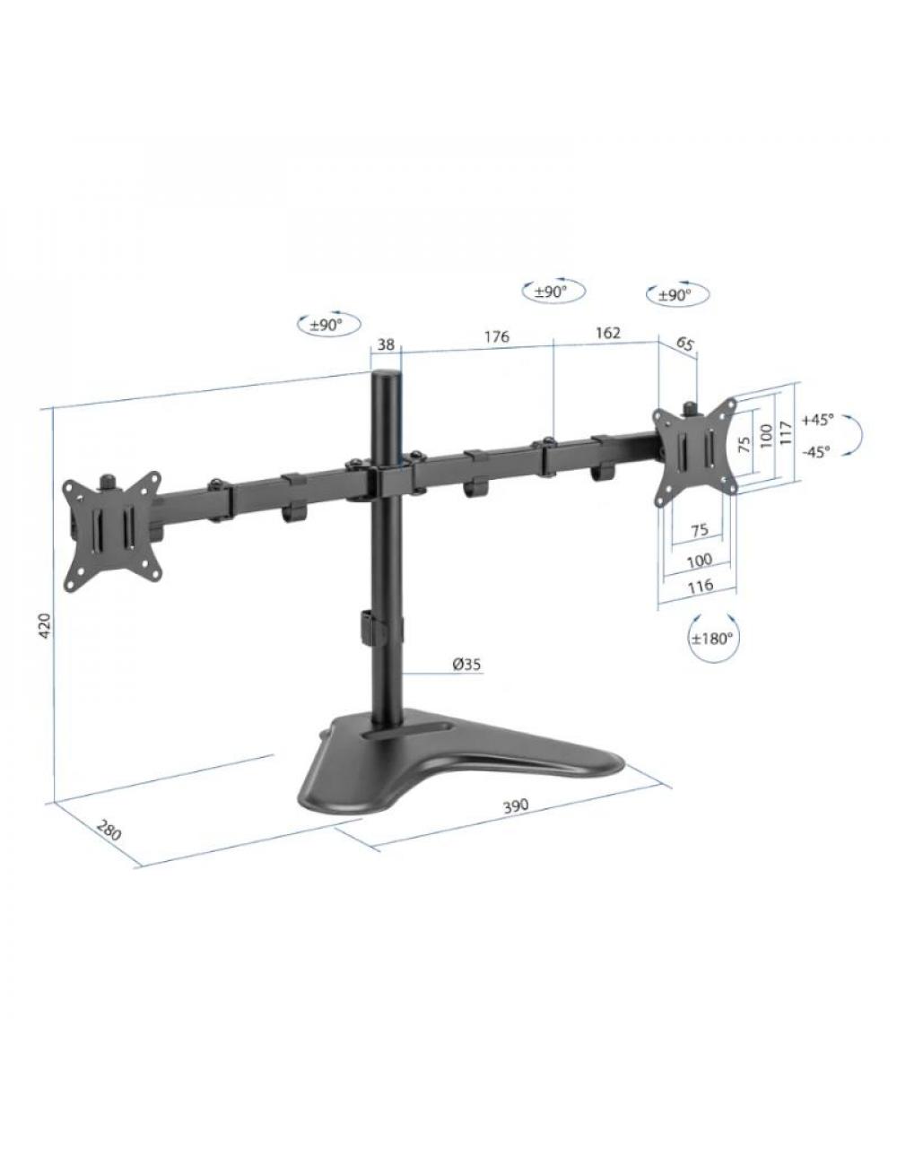 Iggual ssm02 soporte sobremesa 2 monitores 13"-32"