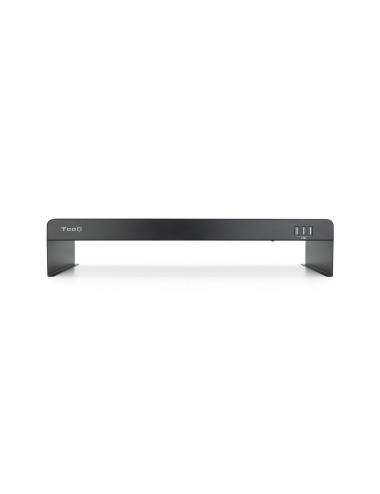 Tooq soporte elevador monitor/port疸il 3xusb negro