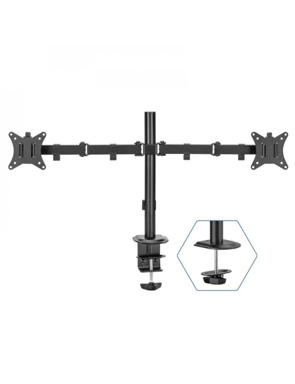 Iggual spm02 soporte pinza 2 monitores 17"-32"