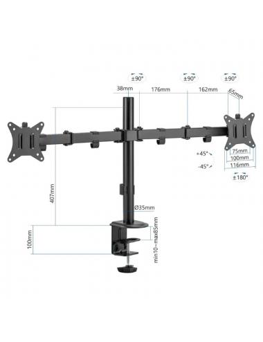 Iggual spm02 soporte pinza 2 monitores 17"-32"