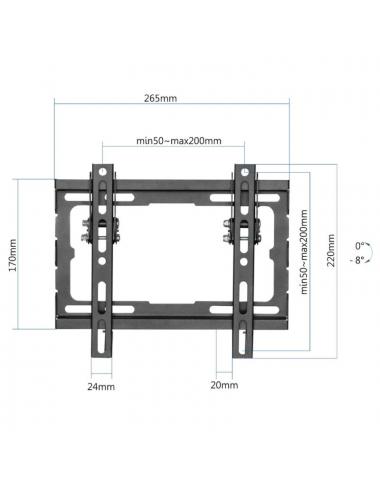 Iggual sptv12 soporte tv pared inclin 23"-43" 45kg