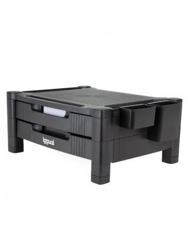 Iggual em2c elevador monitor 2 cajones negro