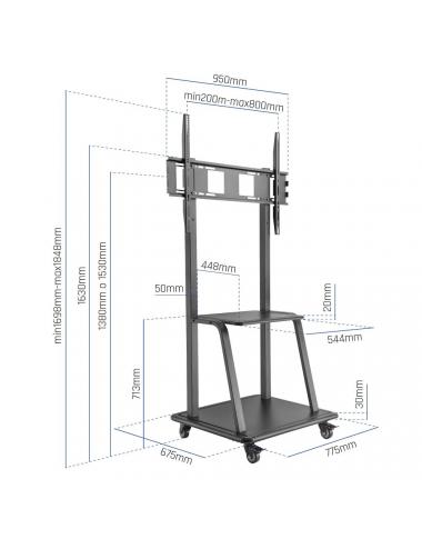 Iggual goliat soporte tv con ruedas 37"-100" 150kg