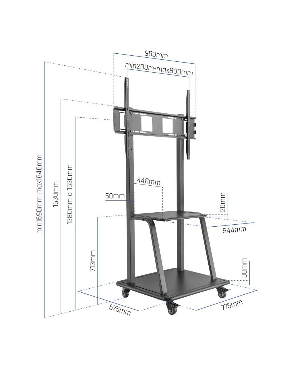 Iggual goliat soporte tv con ruedas 37"-100" 150kg