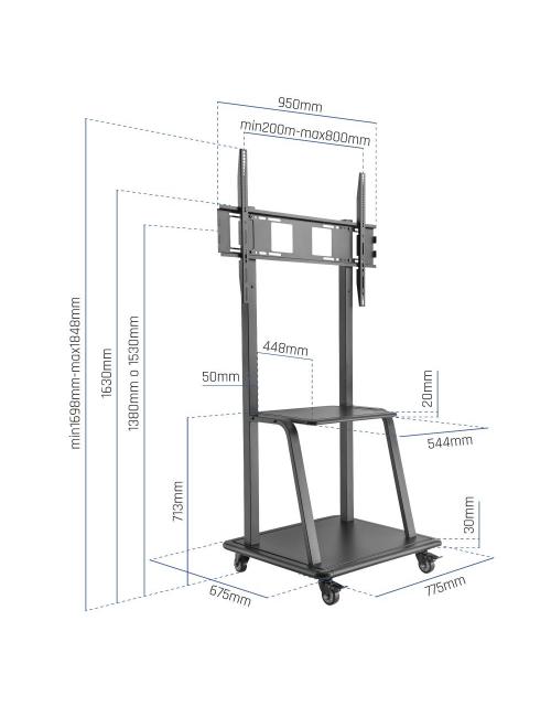 Iggual goliat soporte tv con ruedas 37"-100" 150kg