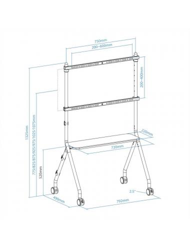 Tooq ilove soporte suelo pantallas 49"-80" blanco