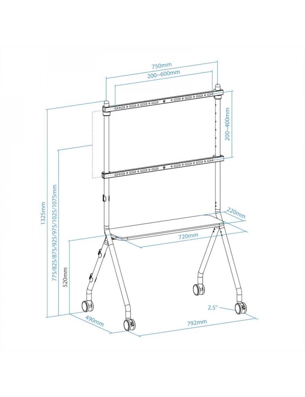 Tooq ilove soporte suelo pantallas 49"-80" blanco