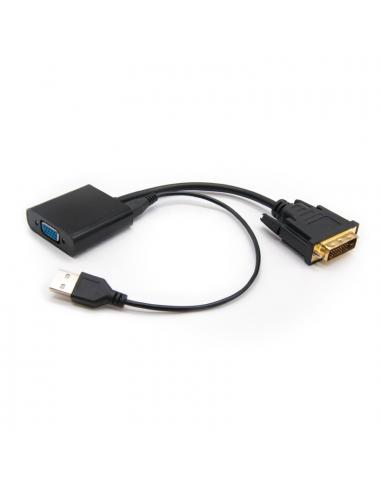 Nanocable conversor dvi 24+1/m a vga hdb15/h 10 cm