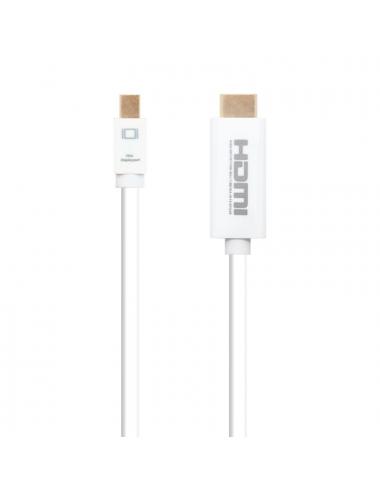 Nanocable cable conversor mini dp/ hdmi 2 m blanco