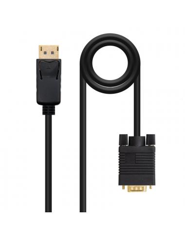 Nanocable cable conversor dp a vga negro, 2 m