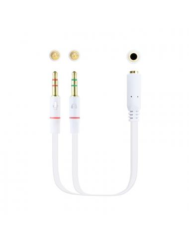 Nanocable cable audio jack 3.5/h 2xjack 3.5/m 20cm
