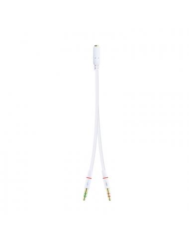 Nanocable cable audio jack 3.5/h 2xjack 3.5/m 20cm