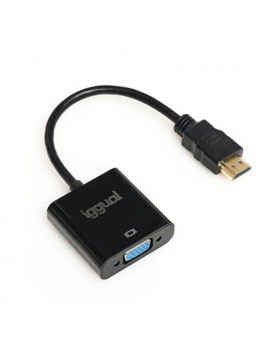 Iggual adaptador hdmi a vga + audio (3.5 mm)