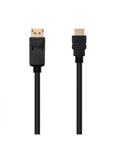 Nanocable cable conversor dp a hdmi 0,5 m negro