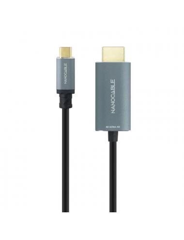 Nanocable conversor usb-c a hdmi 2.1 8k@60hz 1.8m