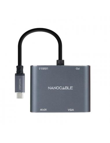 Nanocable converosr usb-c a hdmi/vga/usb3.0/pd