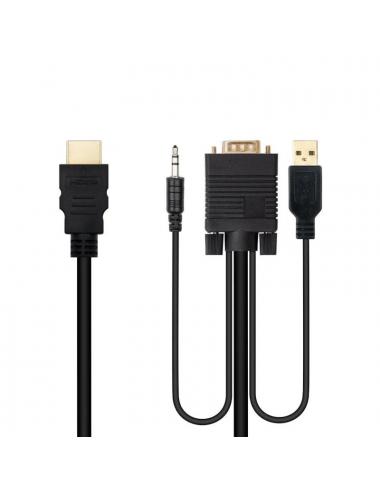 Nanocable conversor hdmi a vga-jack-ubs, 1.8 m