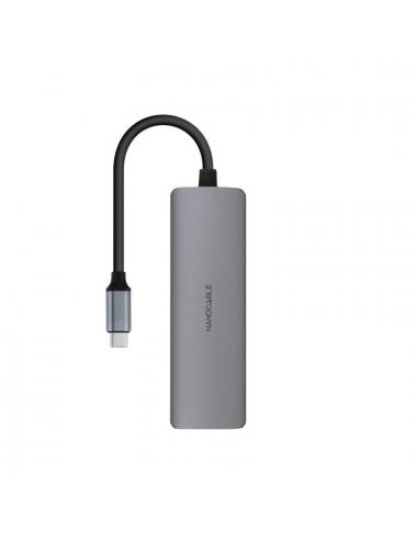 Nanocable hub usb-c 3xusb-a+hdmi+usb-c pd