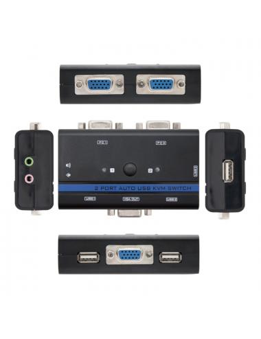 Nanocable kvm switch vga usb 1u-2pc+cable