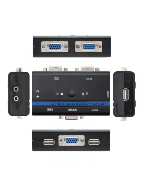 Nanocable kvm switch vga usb 1u-2pc+cable