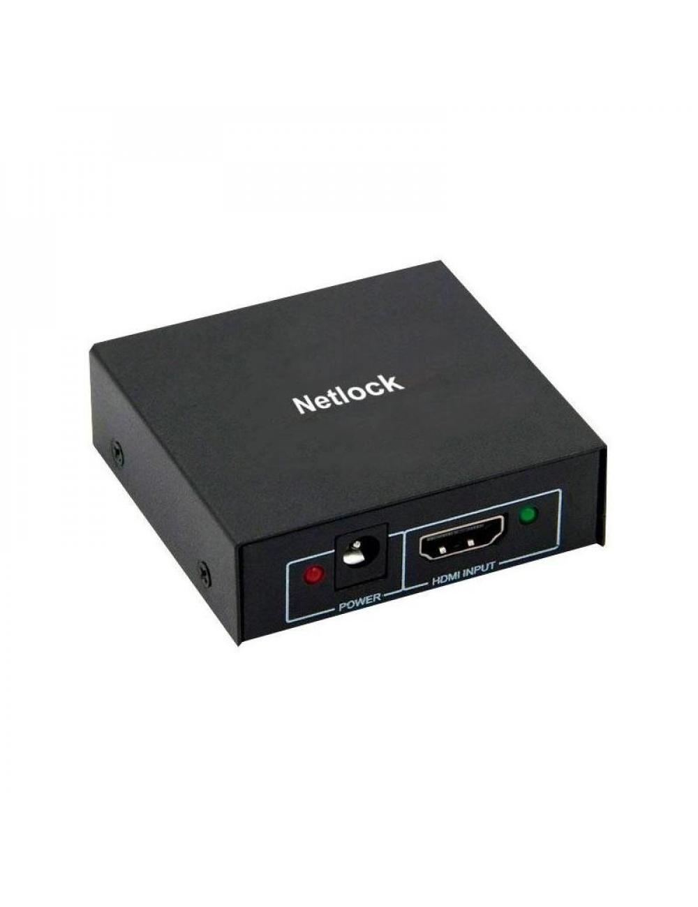 Netlock splitter hdmi 4k/30hz de 2 puertos mini