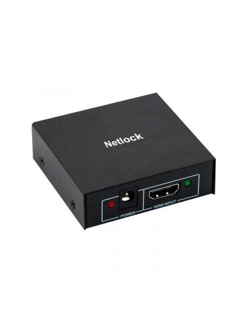 Netlock splitter hdmi 4k/30hz de 2 puertos mini