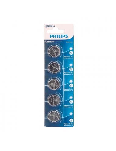 Philips pila boton litio cr2032 3v blister*5