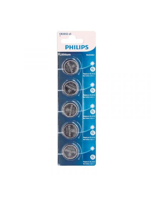 Philips pila boton litio cr2032 3v blister*5