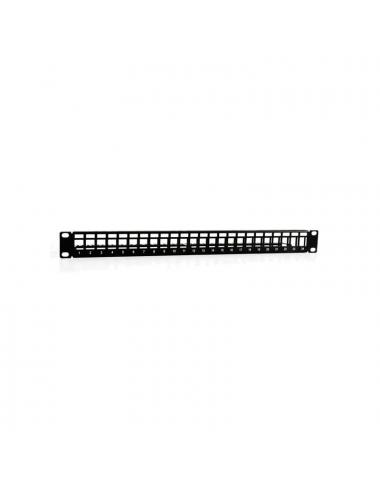 2lan patch panel 19" vacio 24 puertos utp