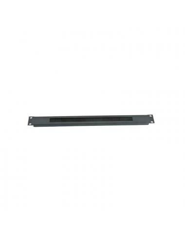 2lan panel pasacables de cepillo 19" 1u metal
