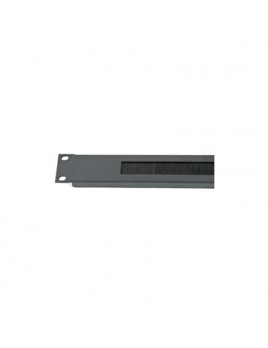 2lan panel pasacables de cepillo 19" 1u metal