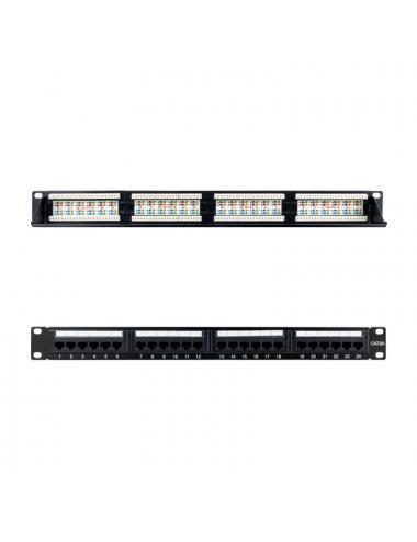 Nanocable panel parcheo 24p cat.6a utp 19"1u dual