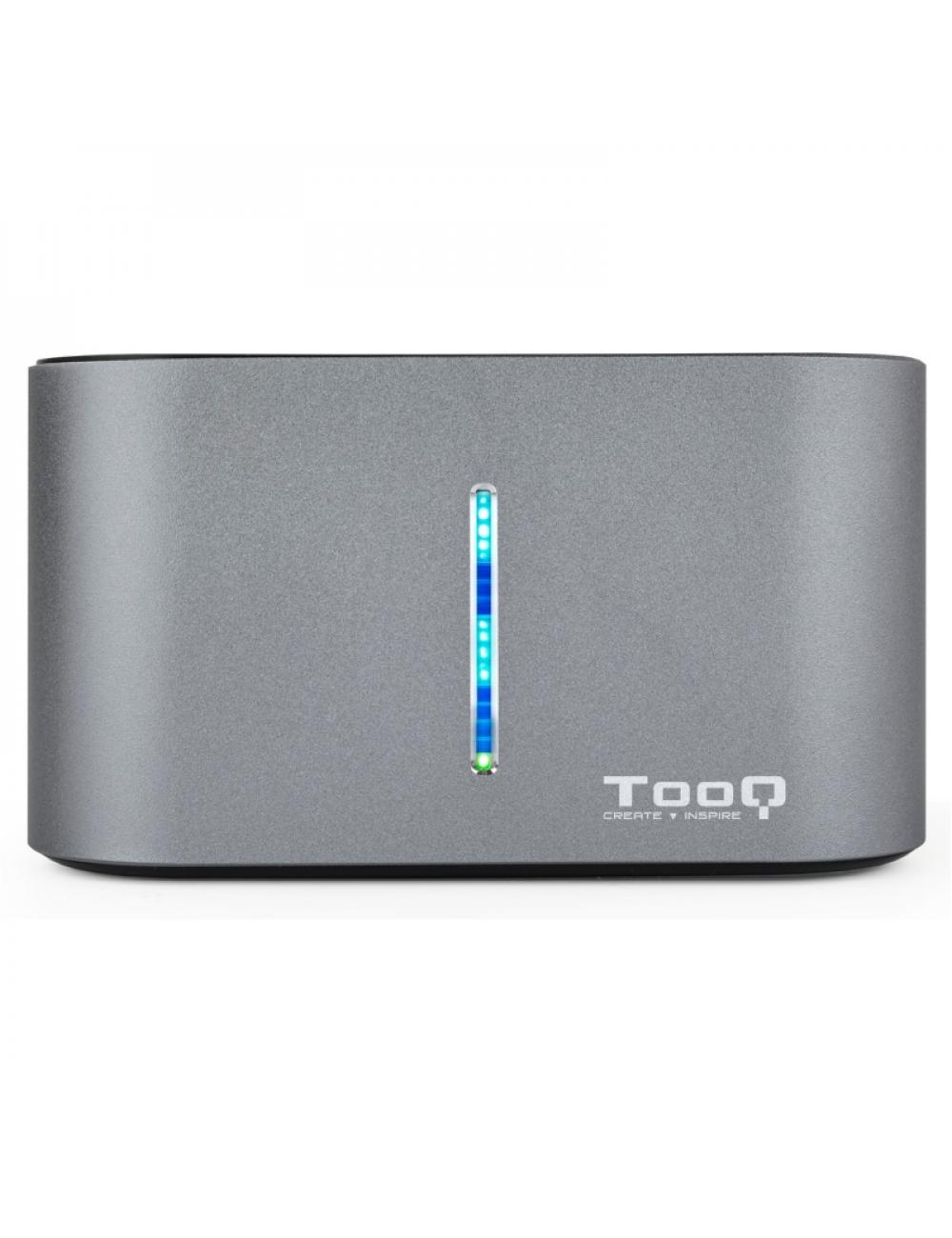 Tooq tqds-805g dock station doble bah僘 hdd gris