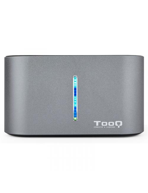 Tooq tqds-805g dock station doble bah僘 hdd gris