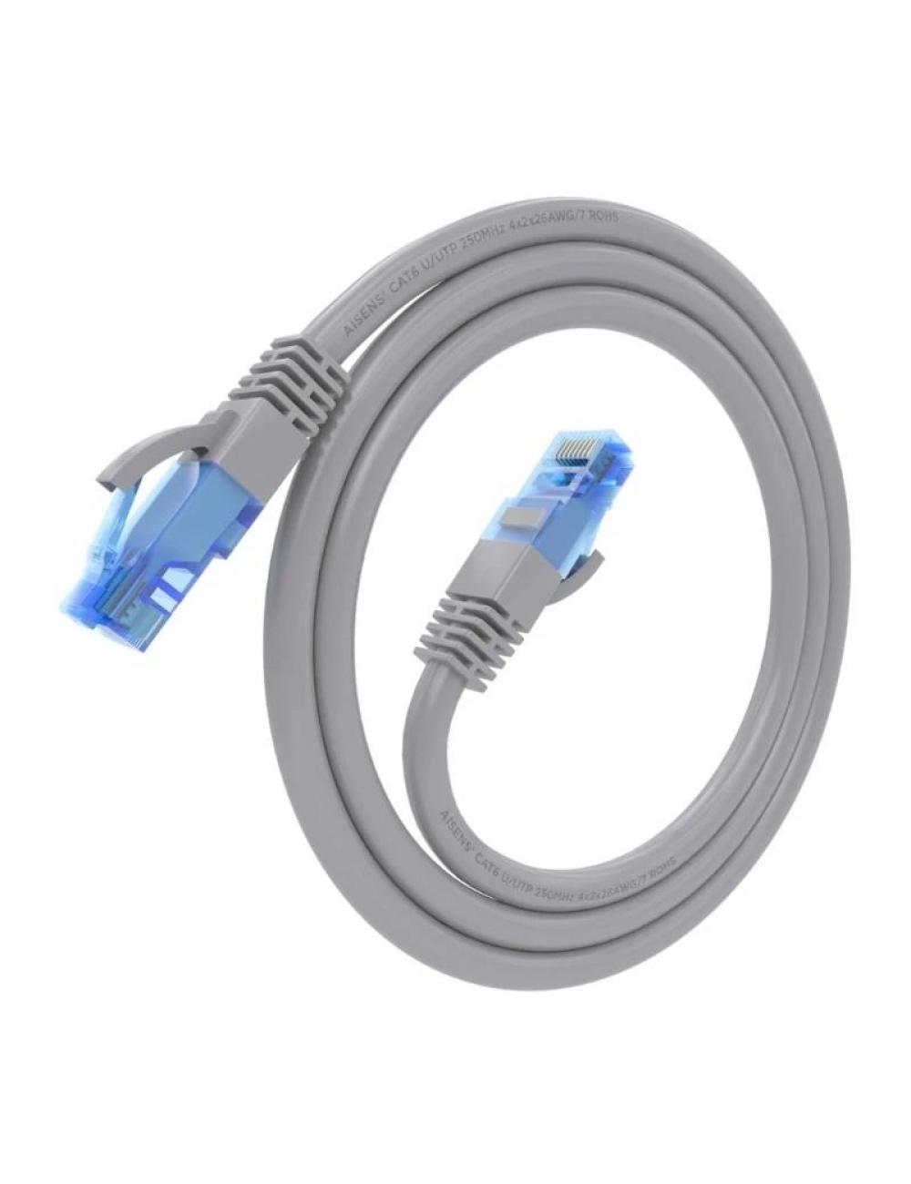 Aisens cable rj45 cat.6 utp awg26 cca gris 1.0m
