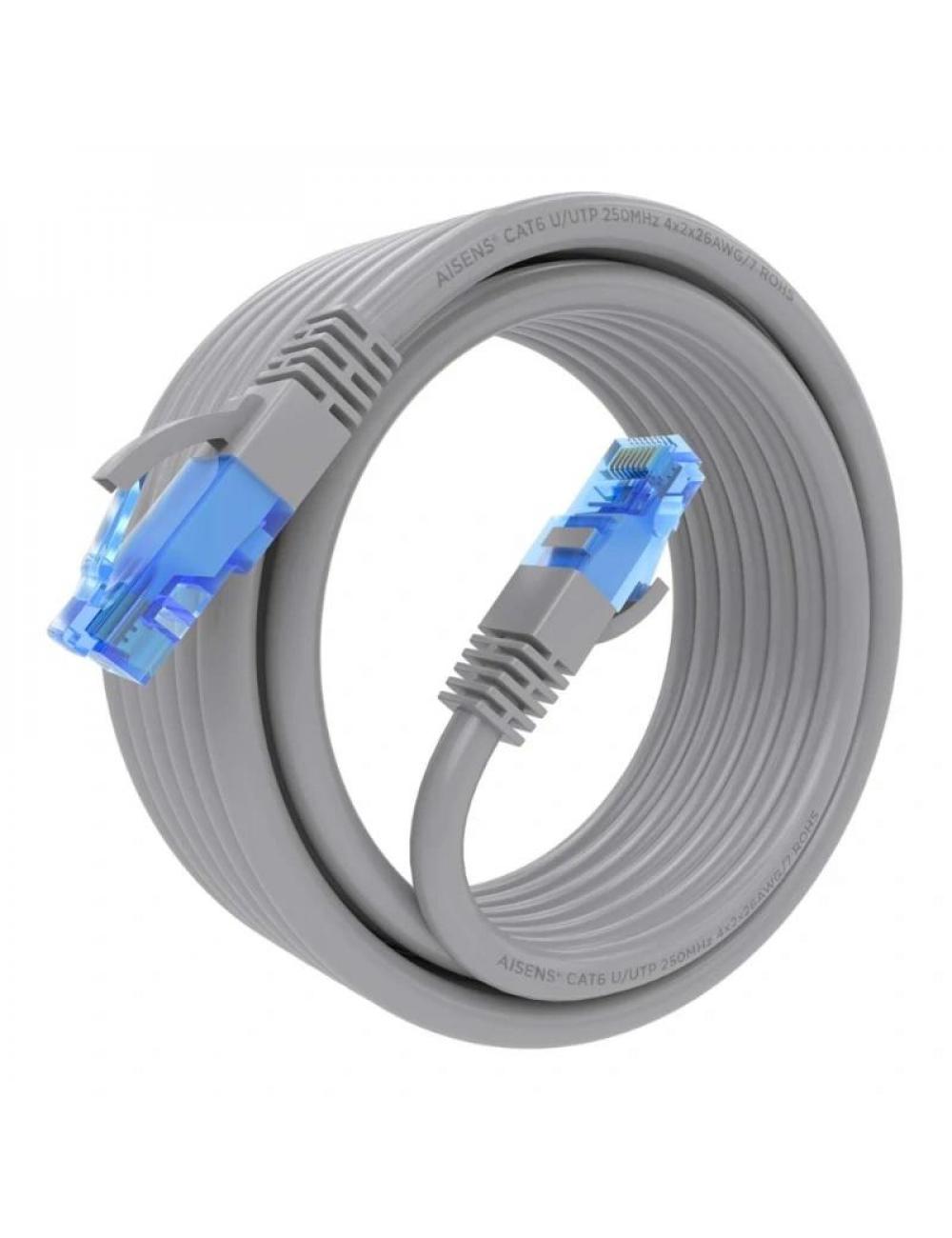 Aisens cable rj45 cat.6 utp awg26 cca gris 5.0m