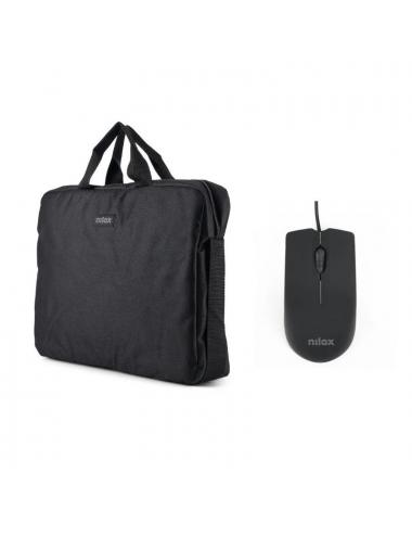Nilox malet匤 15.6"negro+rat usb 1000dpi