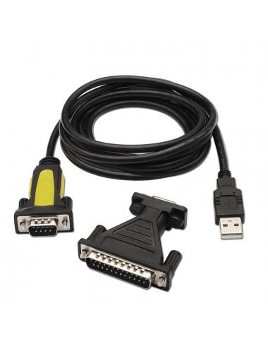 Nanocable adaptador usb a serie db9m/25h