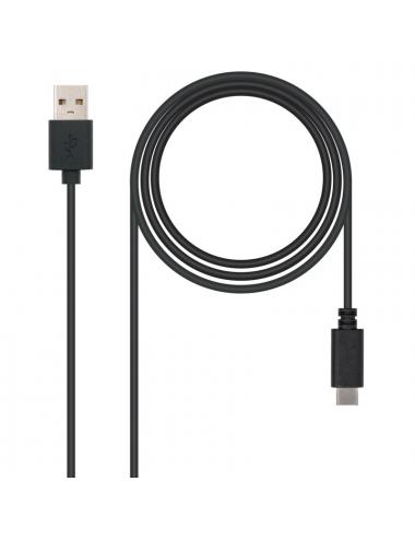 Nanocable cable usb 2.0 3a tipo usb-c/m-a/m 2 m
