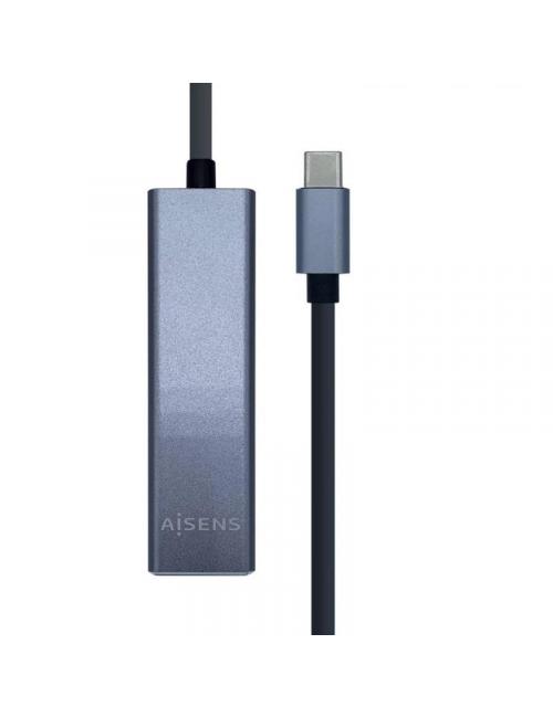 Aisens conversor usb 3.1 ethernet + 3 usb3.0 gris