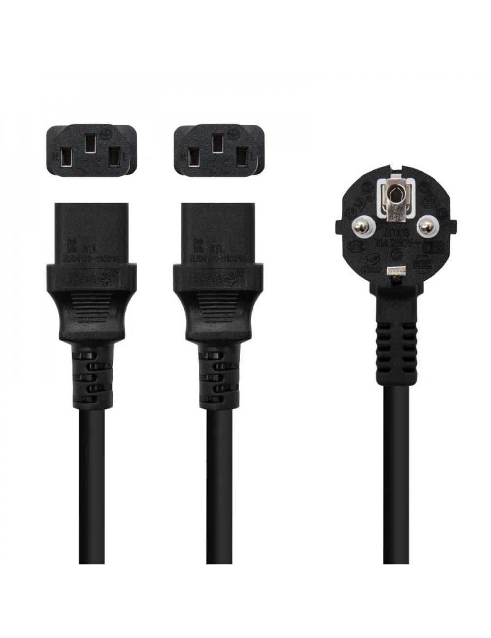 Nanocable cable aliment. cee7/m a 2xc13/h 1,8m