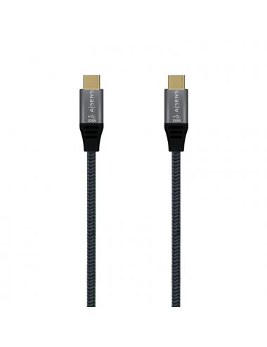 Aisens cable usb3.2 gen2x2 5a e-mark cm-cm gris 2m