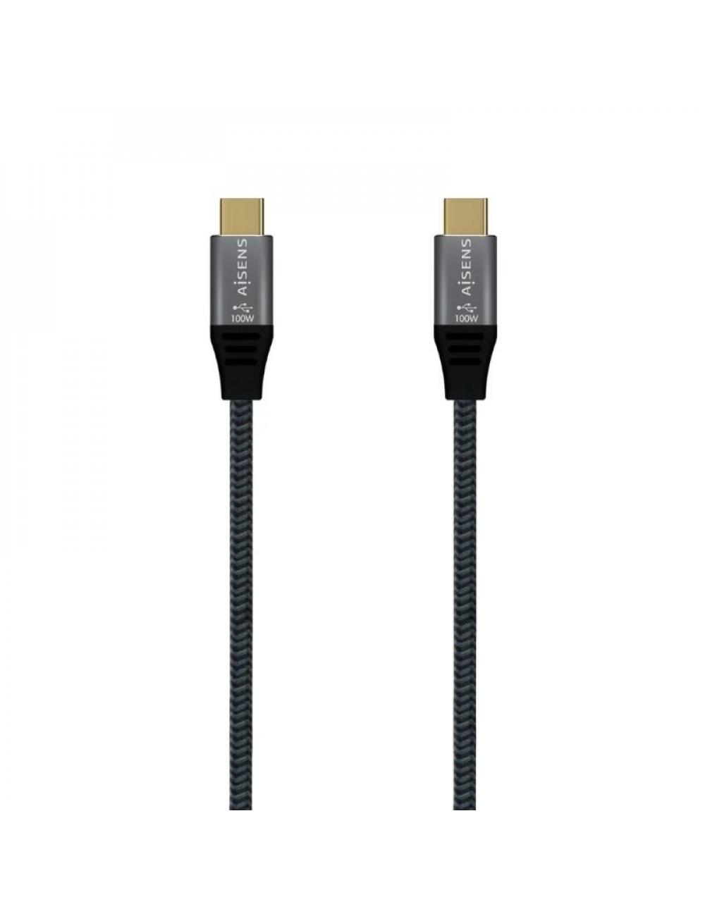 Aisens cable usb3.2 gen2x2 5a e-mark cm-cm gris 2m