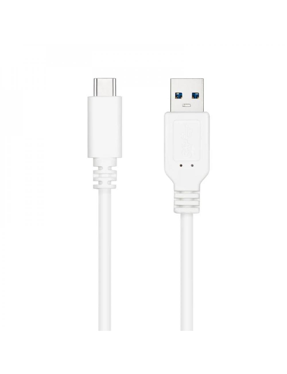 Nanocable cable usb 3.1 gen2 usb-c/a 0,5 m blanco